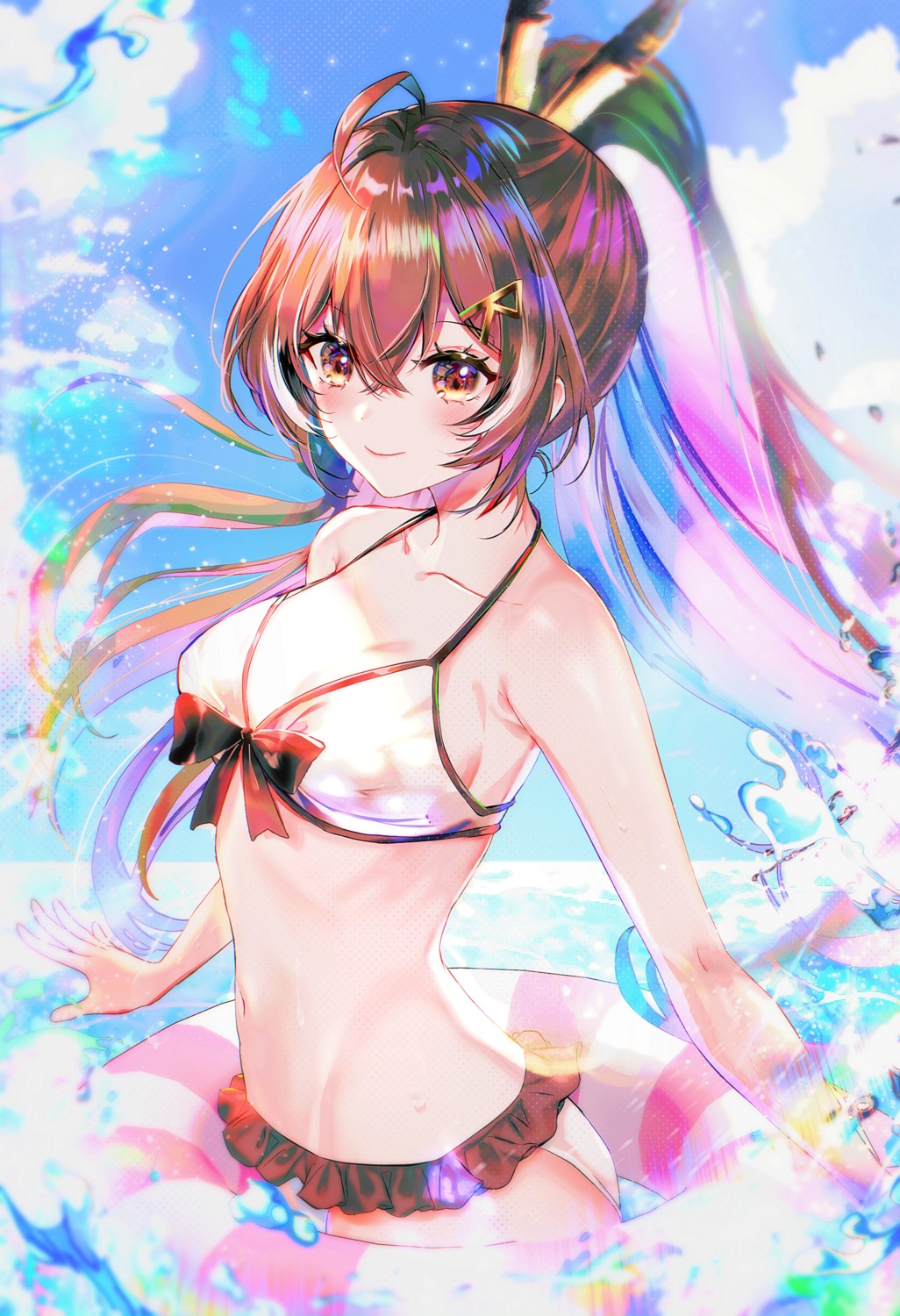 bikini hololive hololive_english nanashi_mumei sowon swimsuits