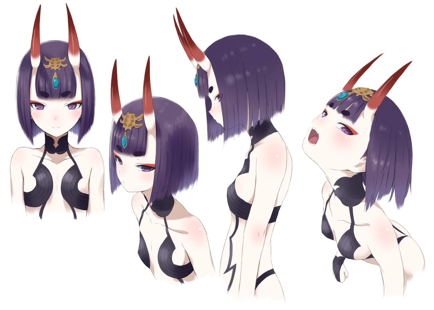 cleavage fate/grand_order horns laika no_bra pantsu shuten_douji_(fate/grand_order)