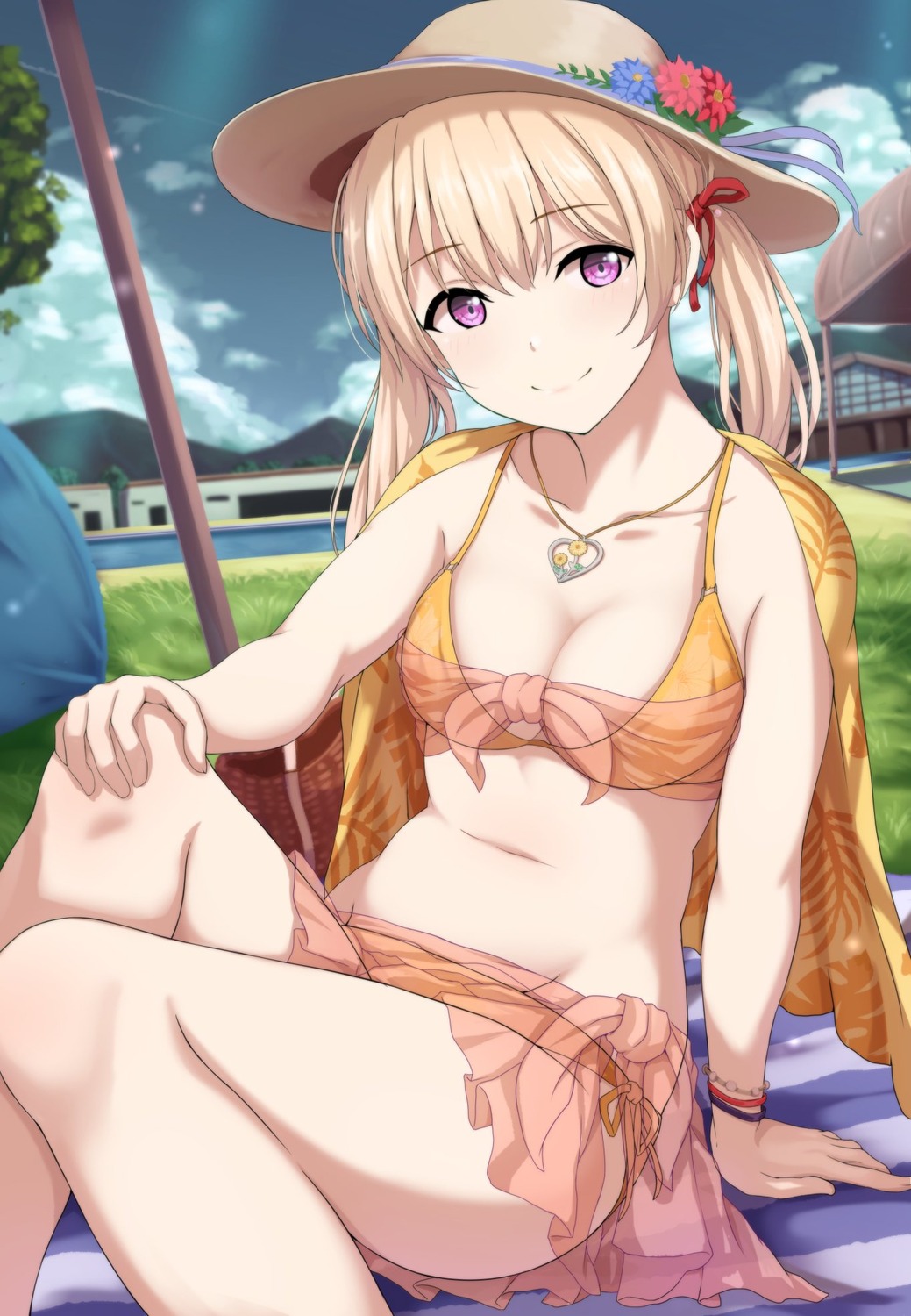 bang_dream! bikini narafume see_through shirasagi_chisato swimsuits