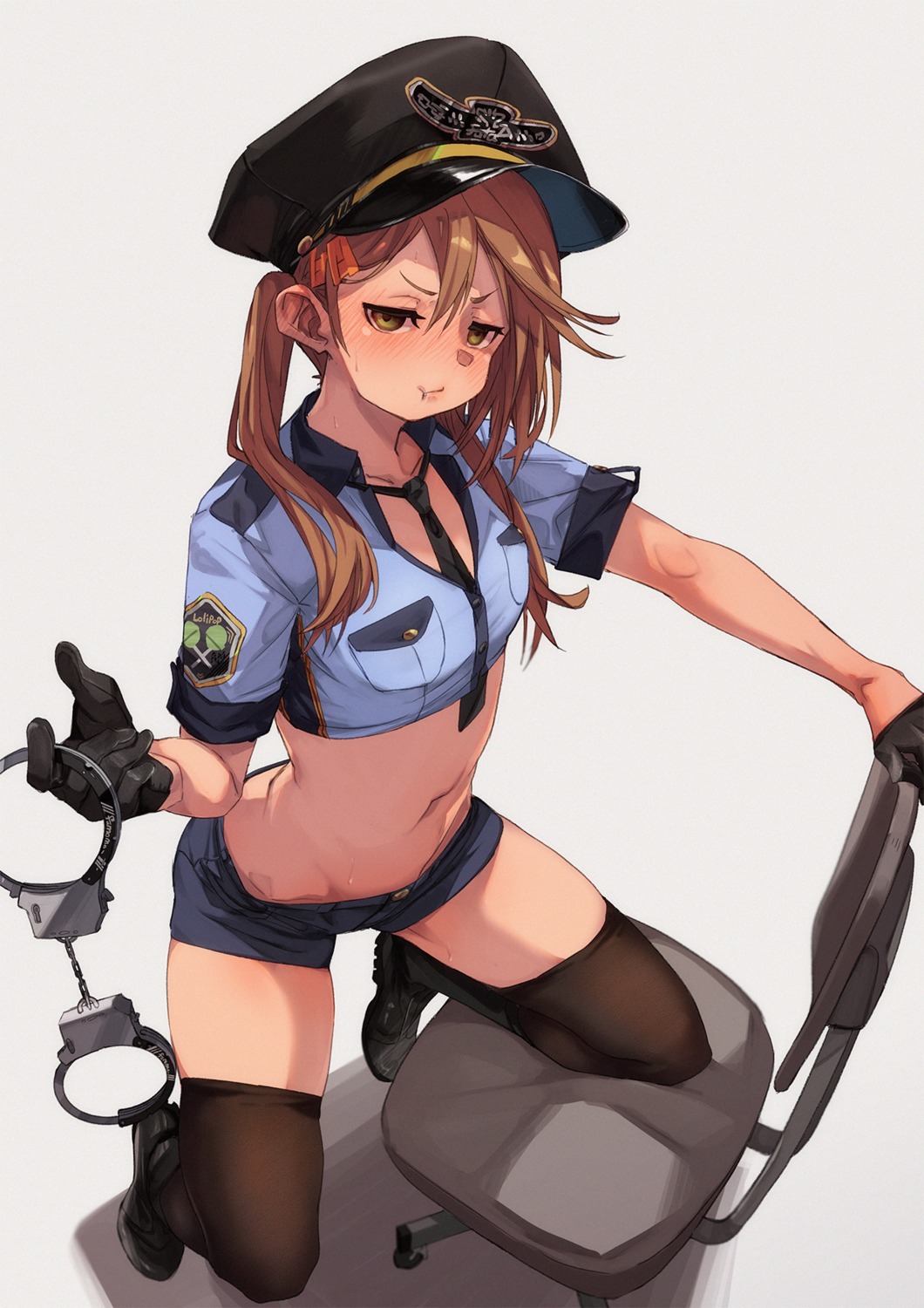 fu-ta police_uniform thighhighs