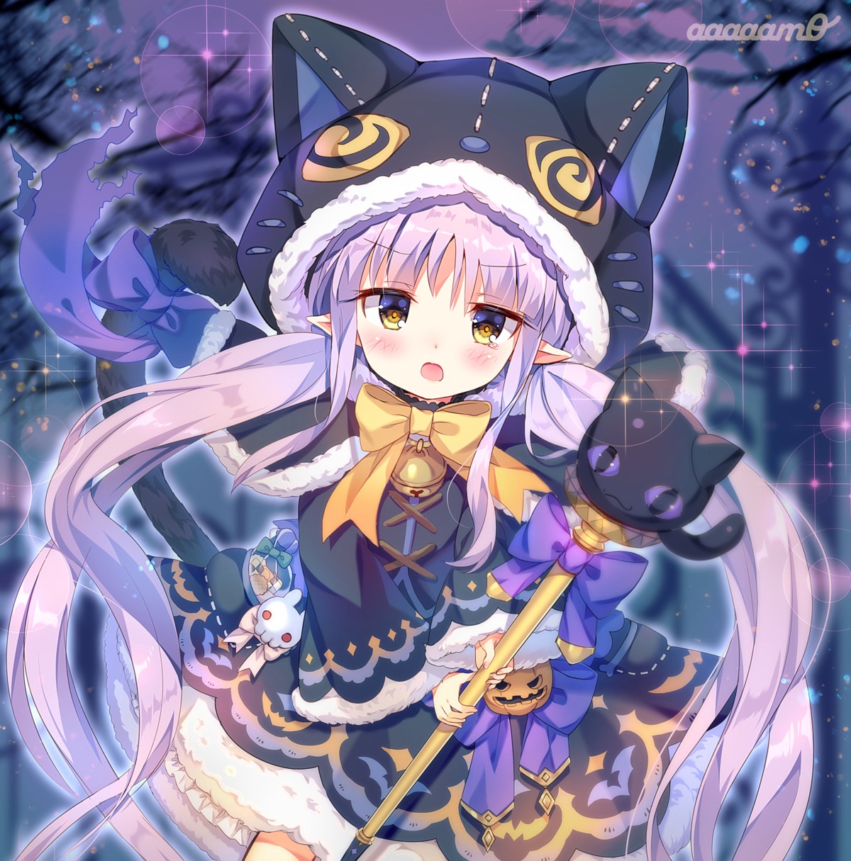 aaaaam0 animal_ears halloween hikawa_kyouka nekomimi princess_connect princess_connect!_re:dive weapon