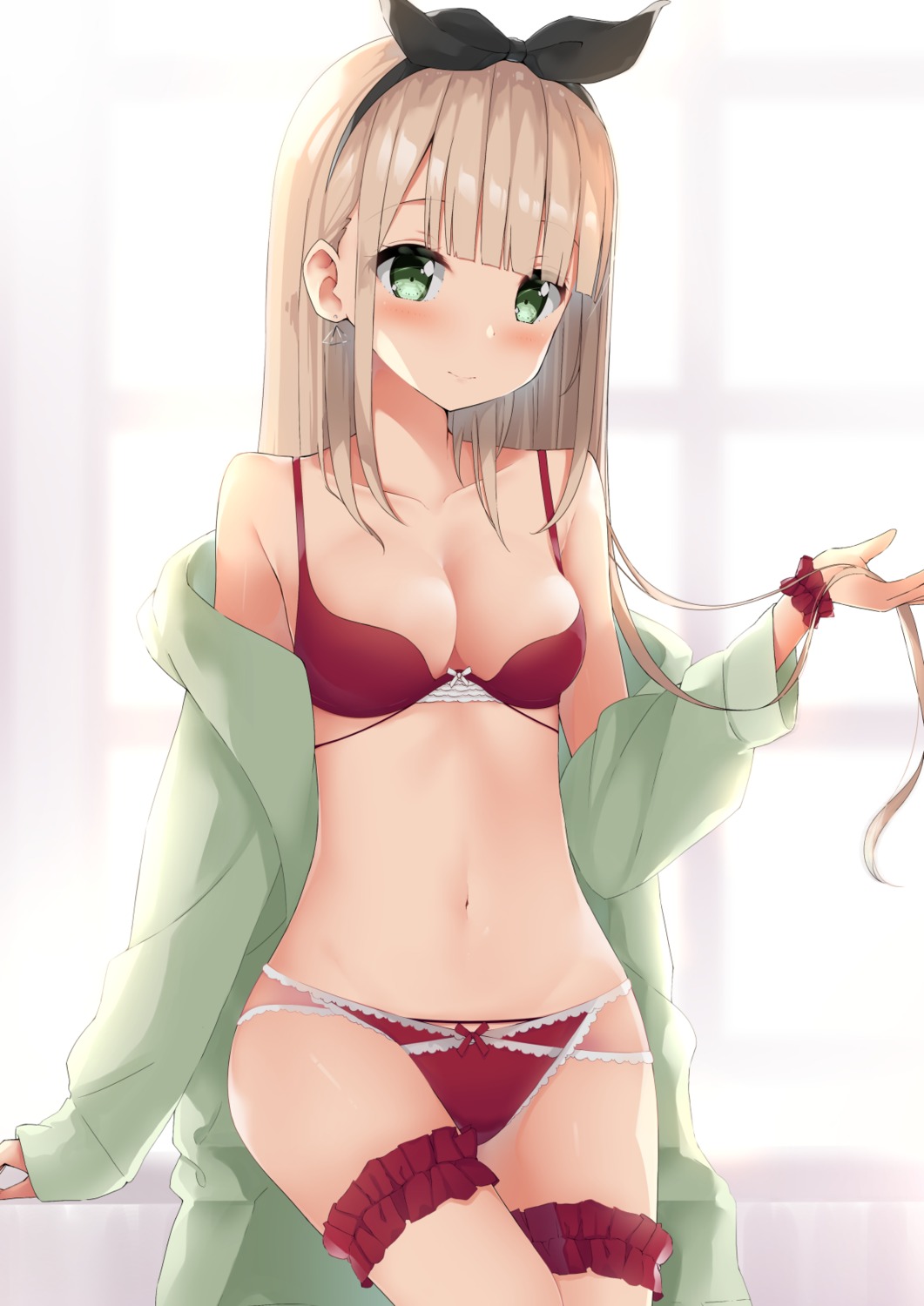 bra garter kanz open_shirt pantsu