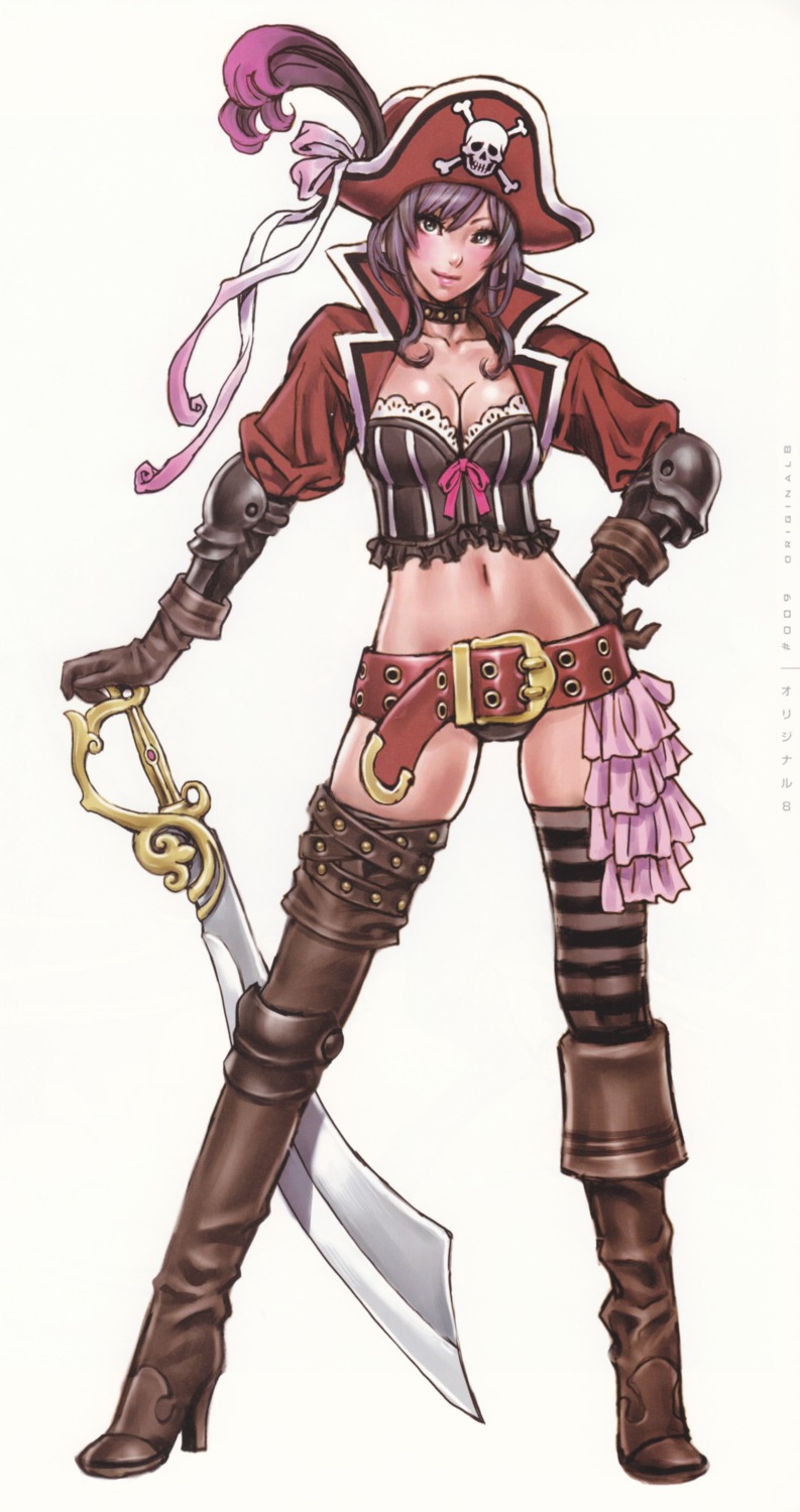 cleavage sword thighhighs yamashita_shunya