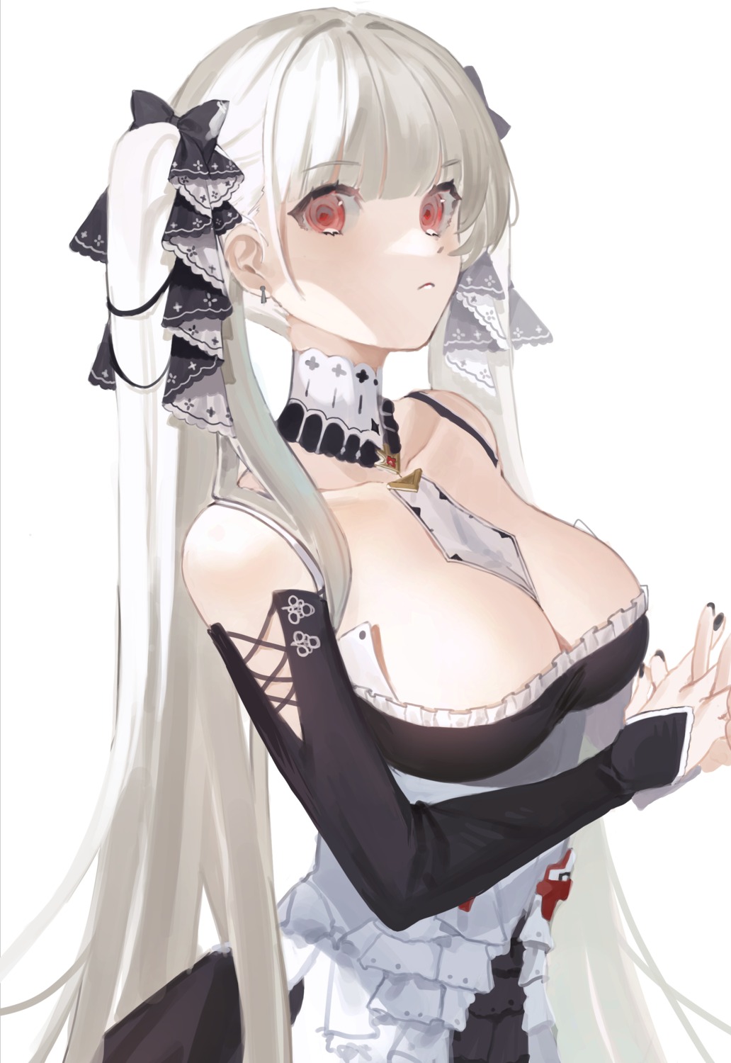 azur_lane cleavage dress formidable_(azur_lane) gothic_lolita hatachi8p lolita_fashion no_bra