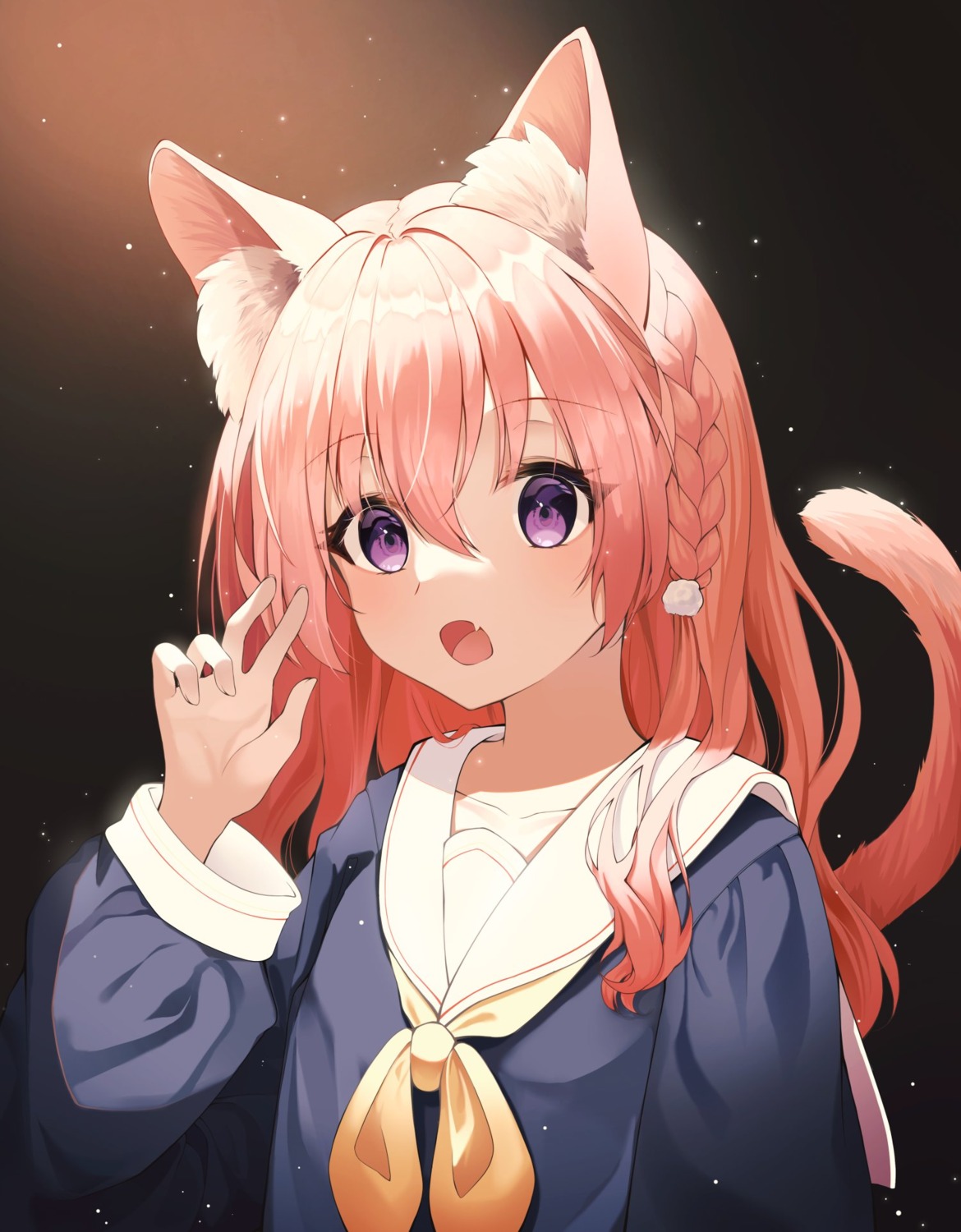 animal_ears lion_(lion_0_3) nekomimi seifuku tail