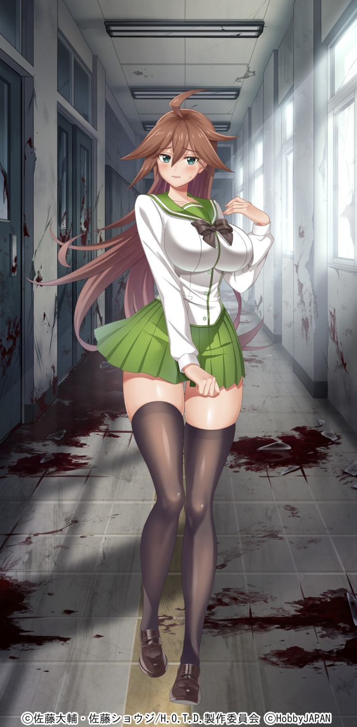 blood cosplay highschool_of_the_dead nyx queen's_blade seifuku tagme thighhighs