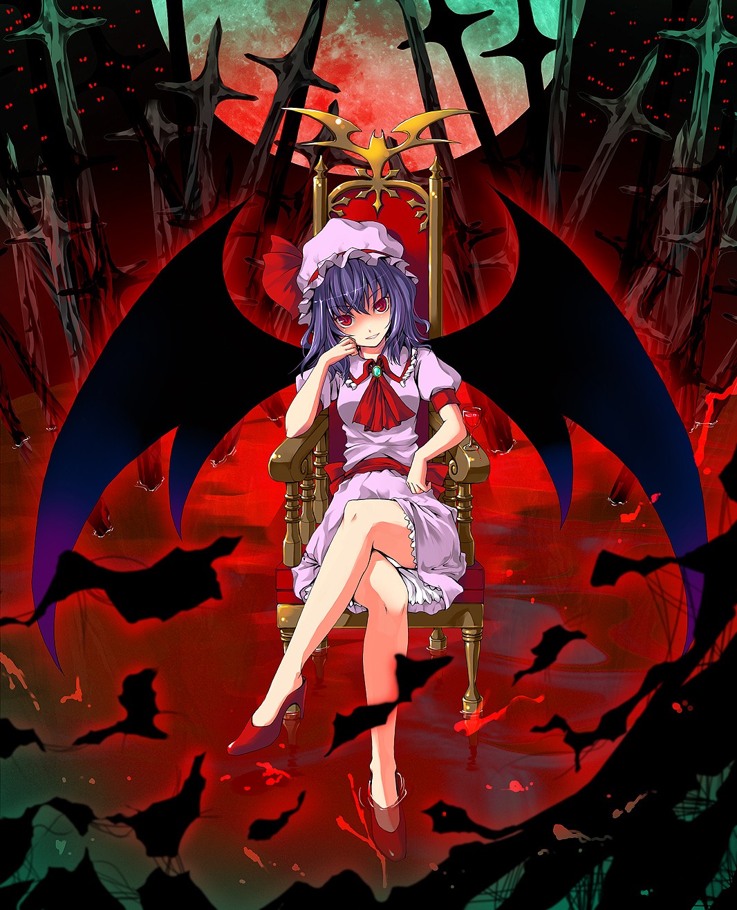 remilia_scarlet touhou unasaka wings