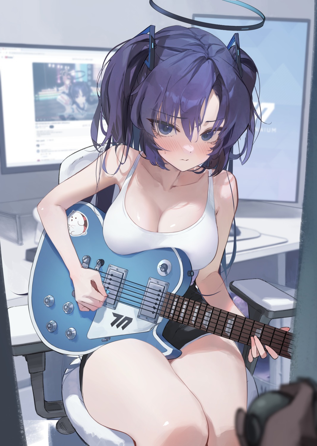 blue_archive ggoc_ill guitar halo hayase_yuuka