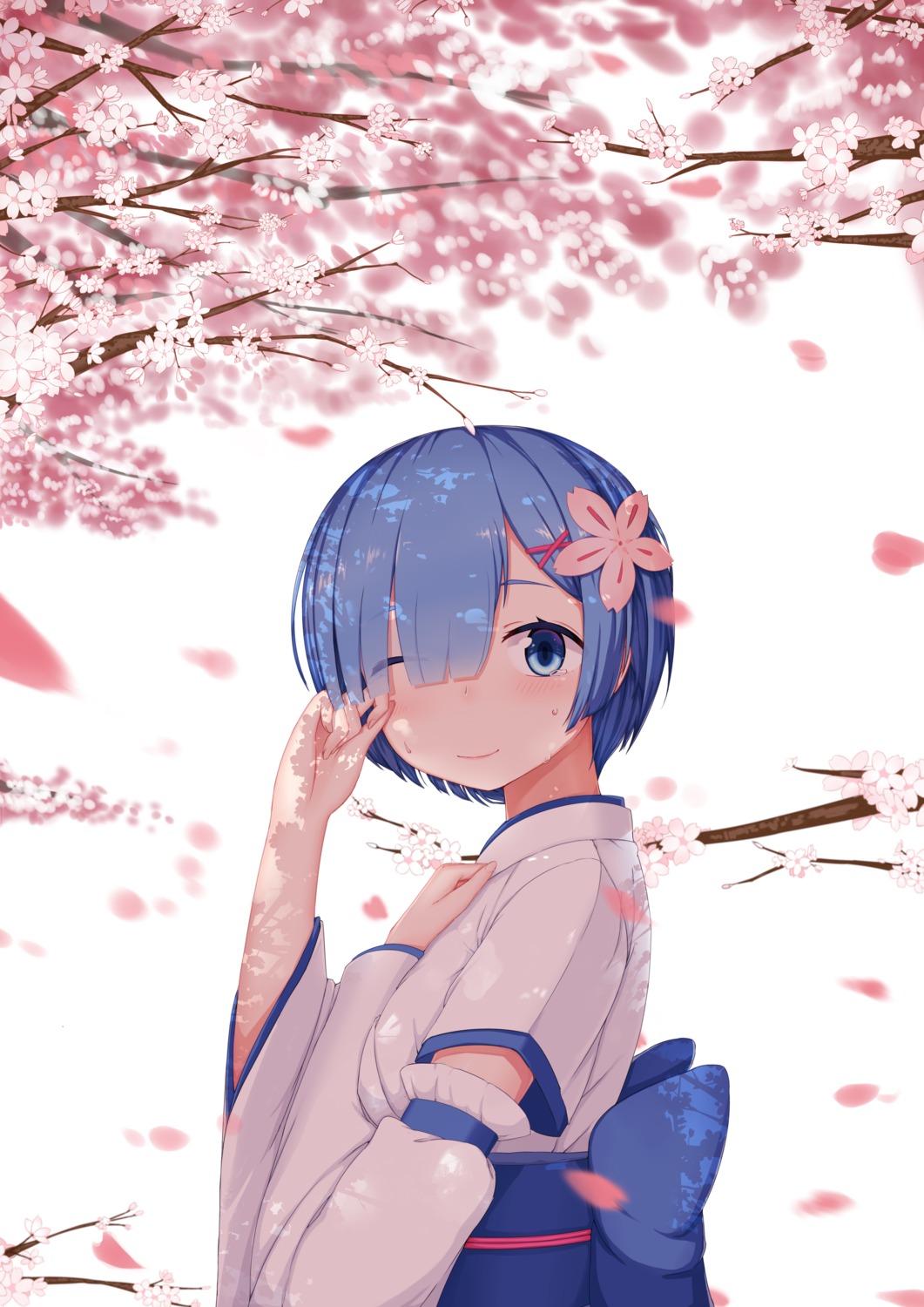 japanese_clothes re_zero_kara_hajimeru_isekai_seikatsu rem_(re_zero) sugar_sound