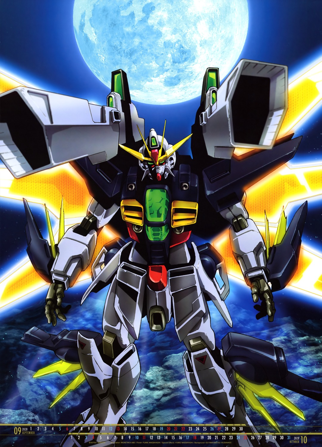 abe_munetaka calendar gundam gundam_double_x gundam_x mecha