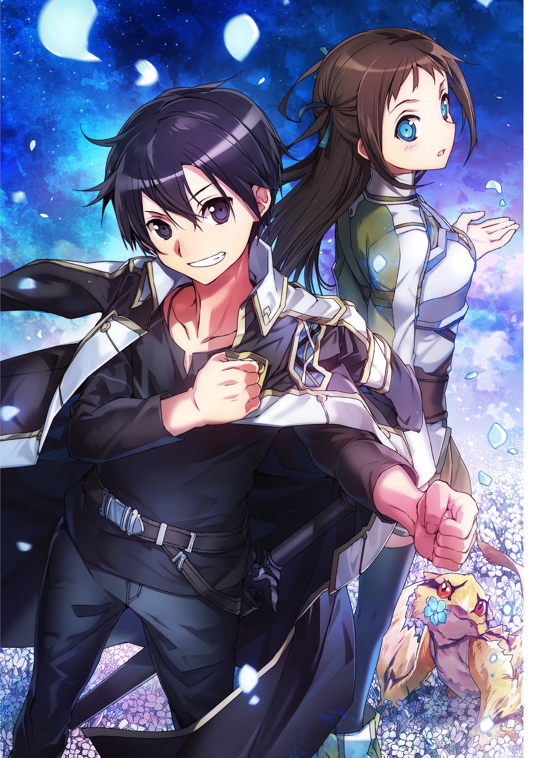 abec bunbun kirito ronye_arabel sword sword_art_online thighhighs