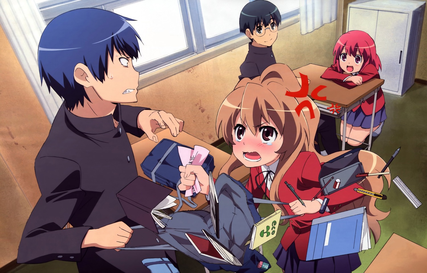 aisaka_taiga kitamura_yuusaku kushieda_minori ootsuka_mai seifuku takasu_ryuuji toradora!