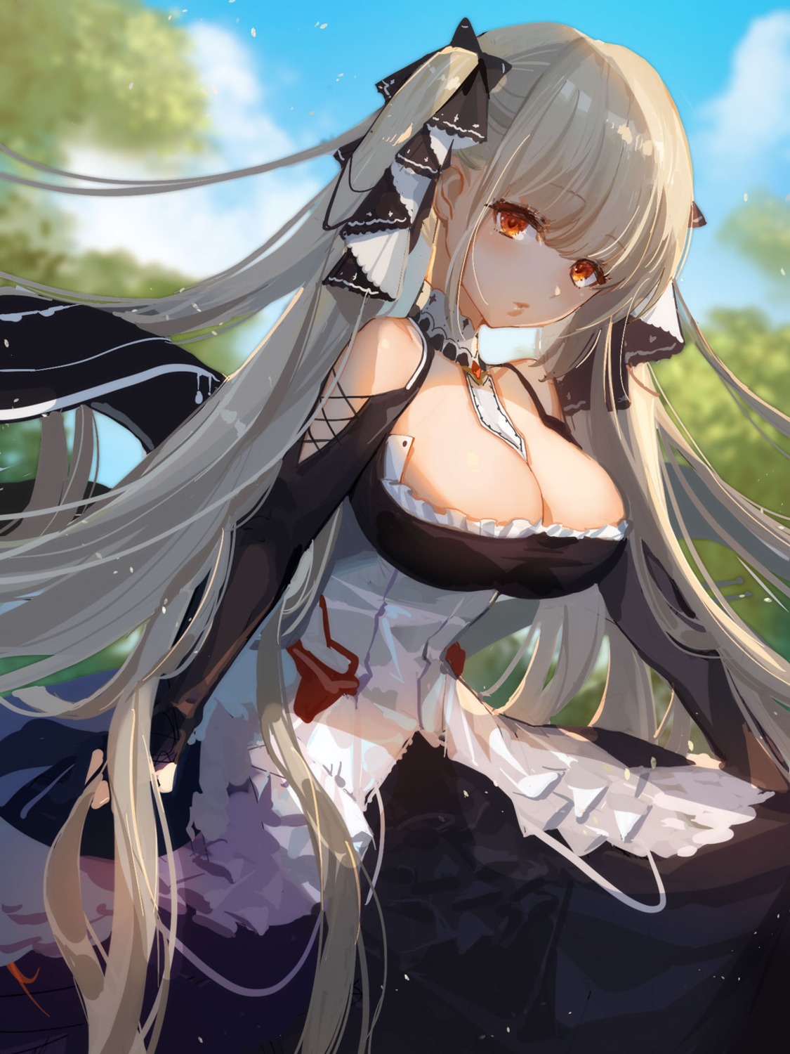 azur_lane formidable_(azur_lane) gothic_lolita lolita_fashion nima_(niru54) no_bra