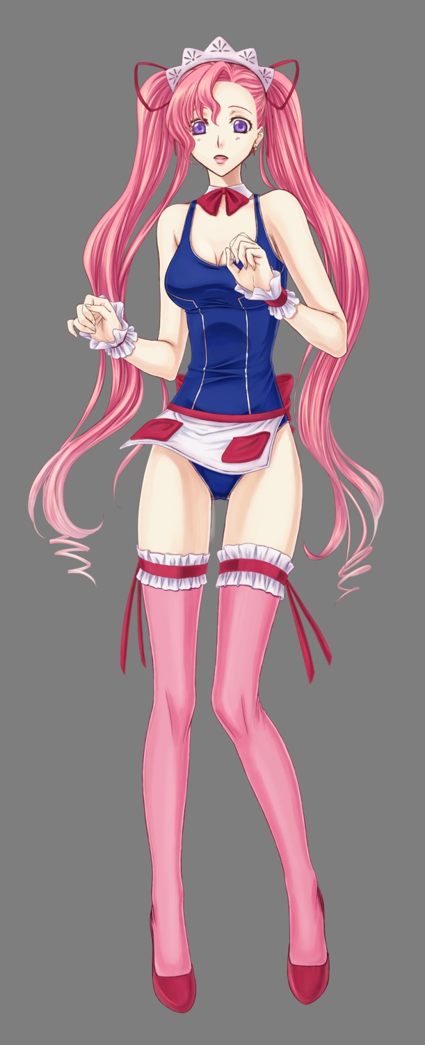 code_geass euphemia_li_britannia kuon_yuu swimsuits thighhighs transparent_png waitress