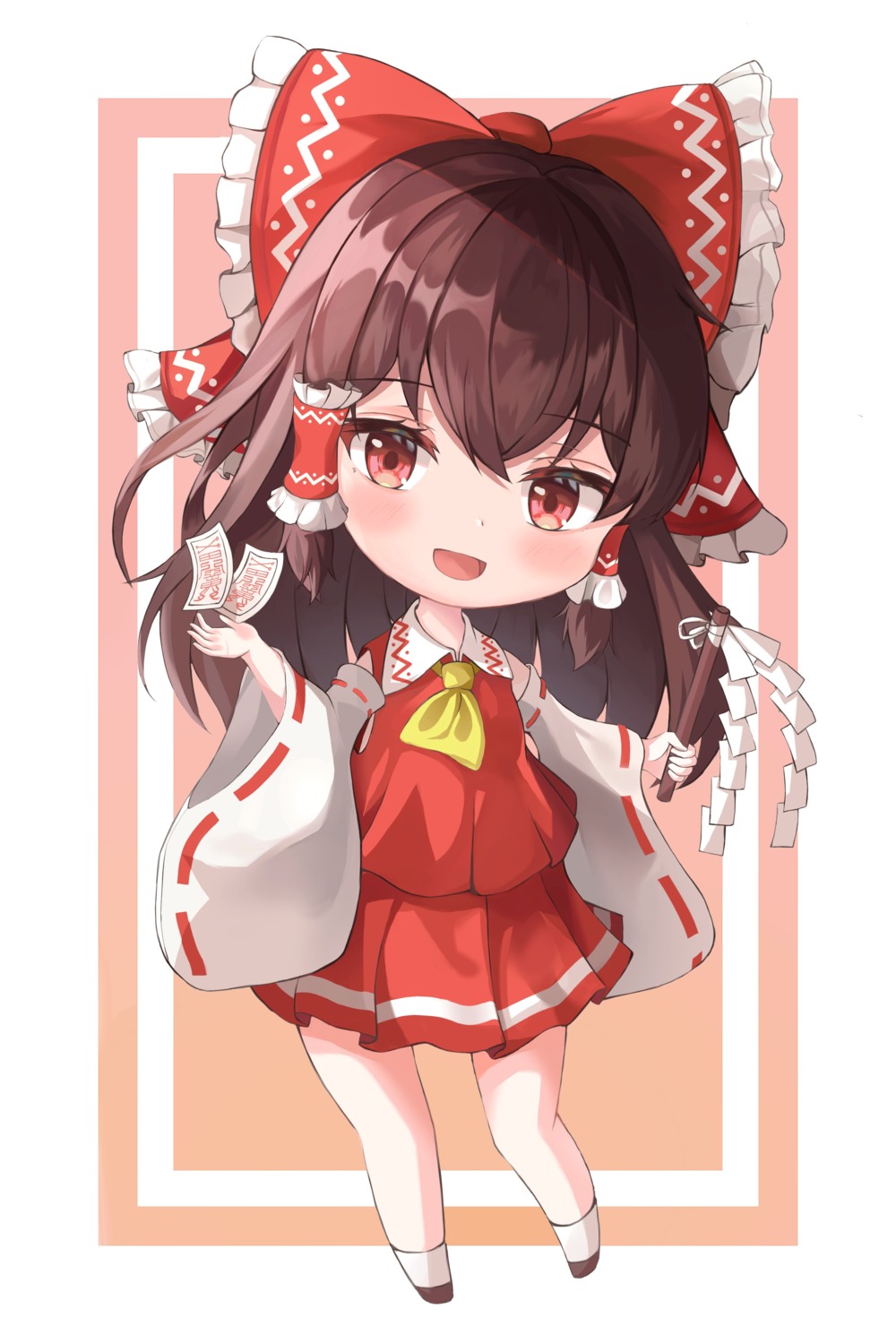 bekkuro chibi hakurei_reimu miko touhou