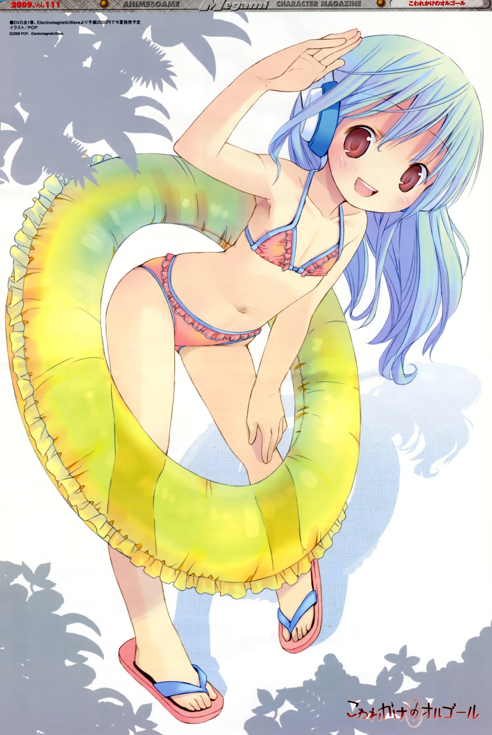 bikini fixed flower headphones kowarekake_no_orgel loli pop swimsuits