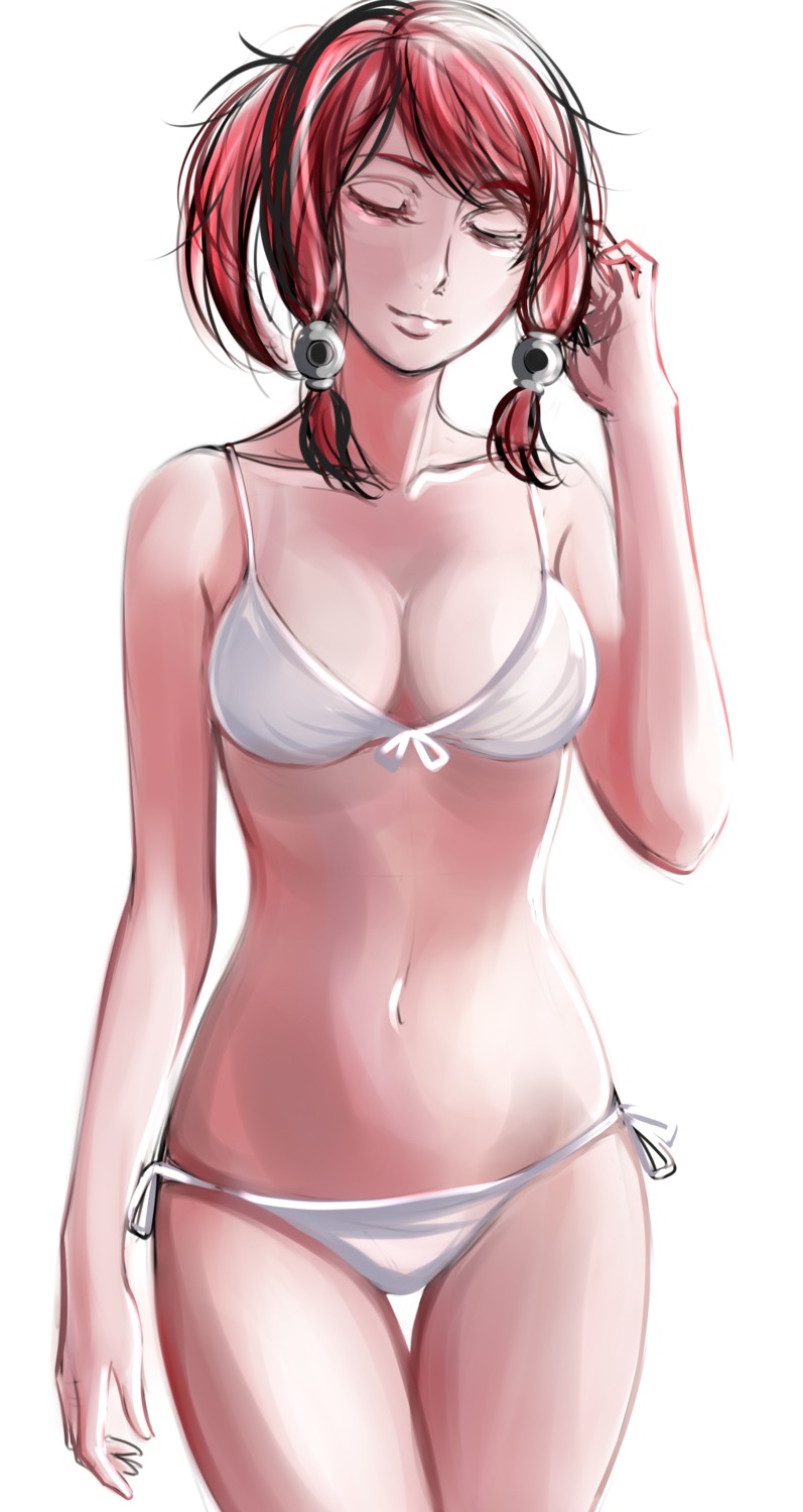 bikini blazblue cleavage early_type swimsuits tsubaki_yayoi