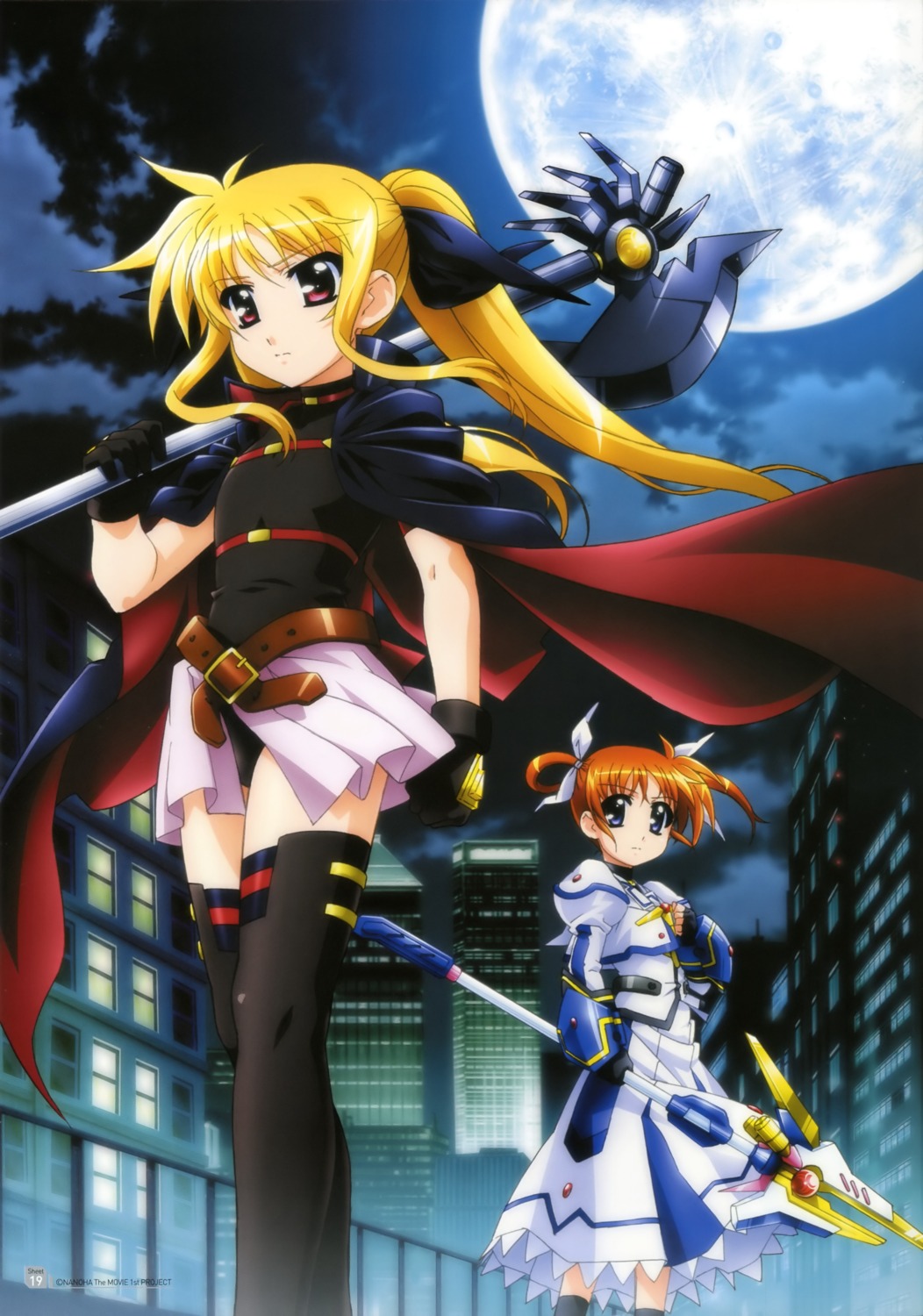 fate_testarossa hashimoto_takayoshi mahou_shoujo_lyrical_nanoha mahou_shoujo_lyrical_nanoha_the_movie_1st takamachi_nanoha thighhighs