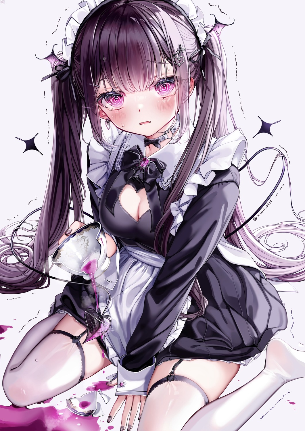 cleavage maid stockings tail thighhighs yunmi_0527