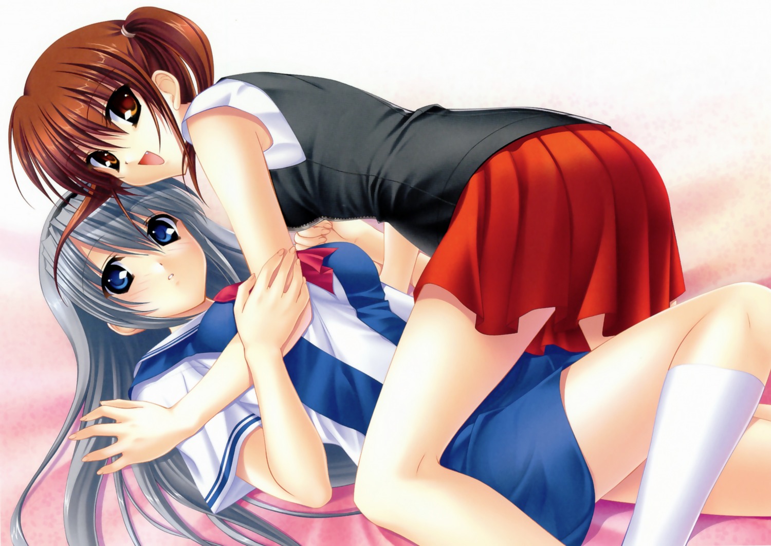 clannad fumio kanako key possible_duplicate sakagami_tomoyo seifuku skirt_lift tomoyo_after_~it's_a_wonderful_life~