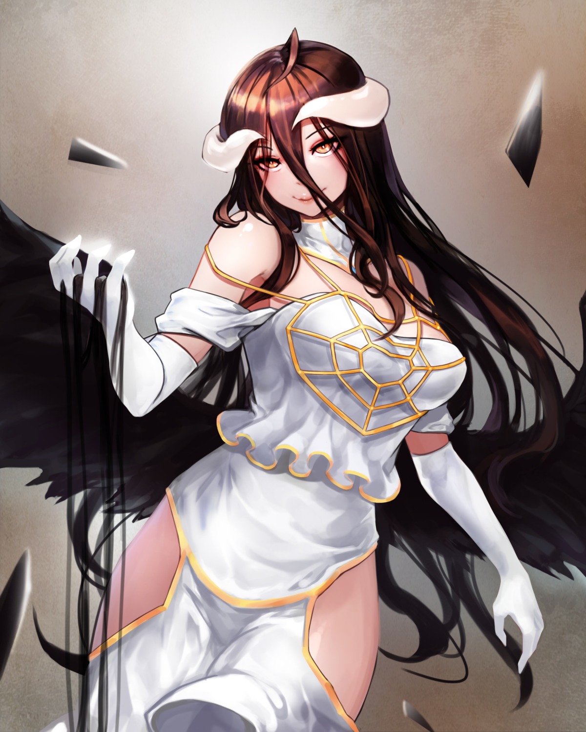 albedo_(overlord) horns kibellin overlord wings