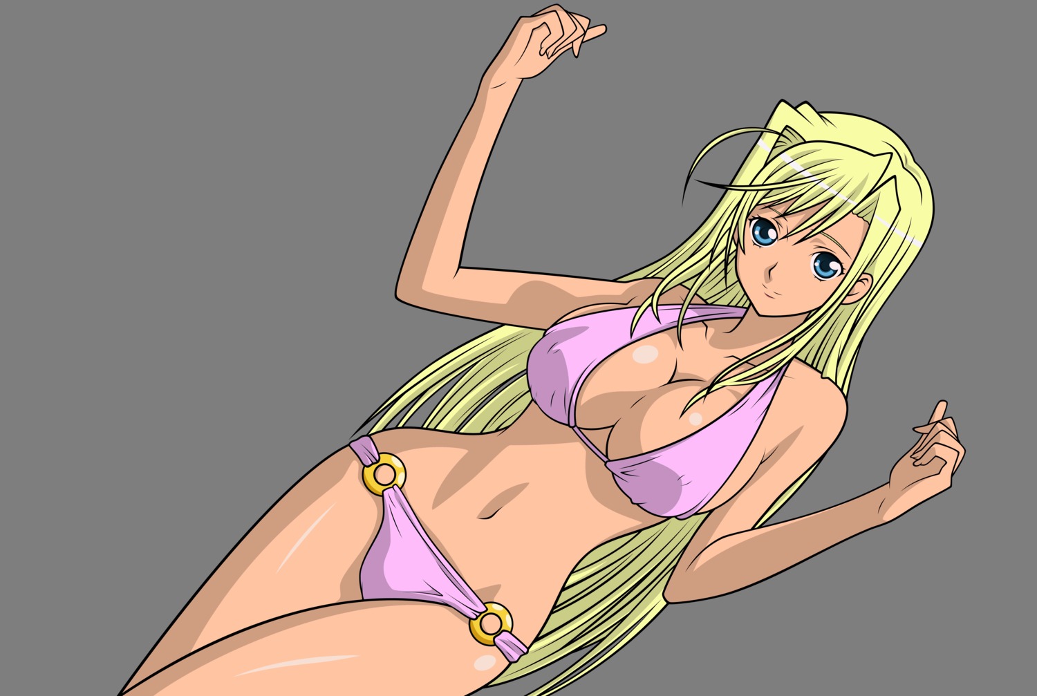 bikini charlotte_hazelrink cleavage princess_lover! swimsuits transparent_png vector_trace