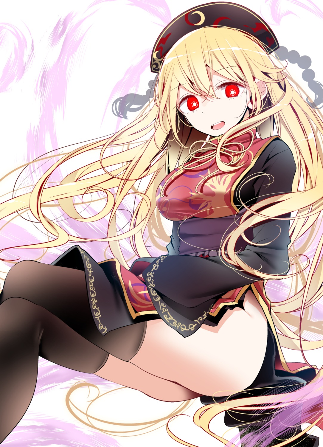 junko nopan oouso thighhighs touhou