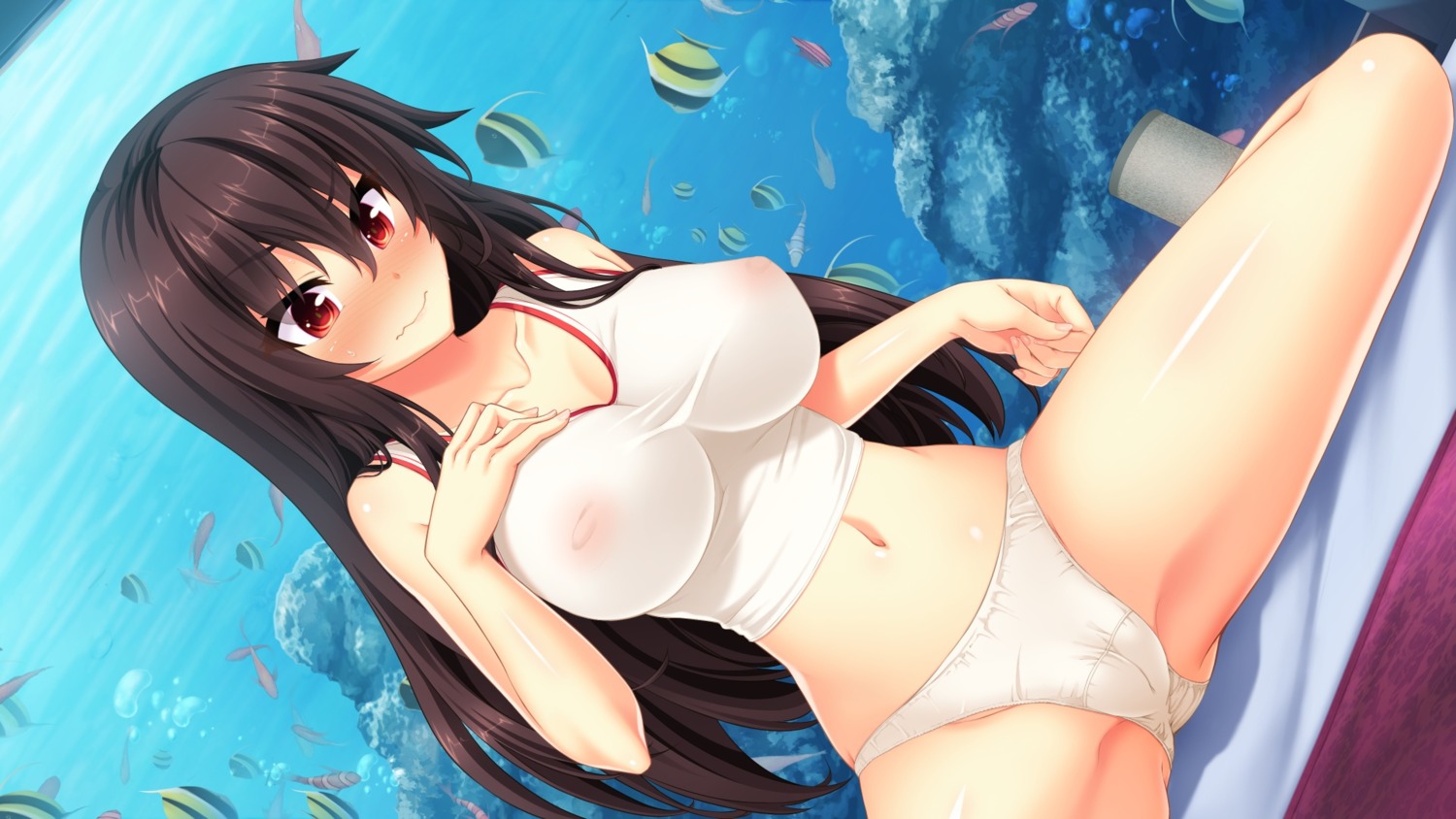 areola breast_hold cameltoe erect_nipples game_cg harukaze-soft kuroki_michi nipples nora_to_oujo_to_noraneko_heart_-nora_princess_and_stray_cat.- oozora_itsuki pantsu see_through