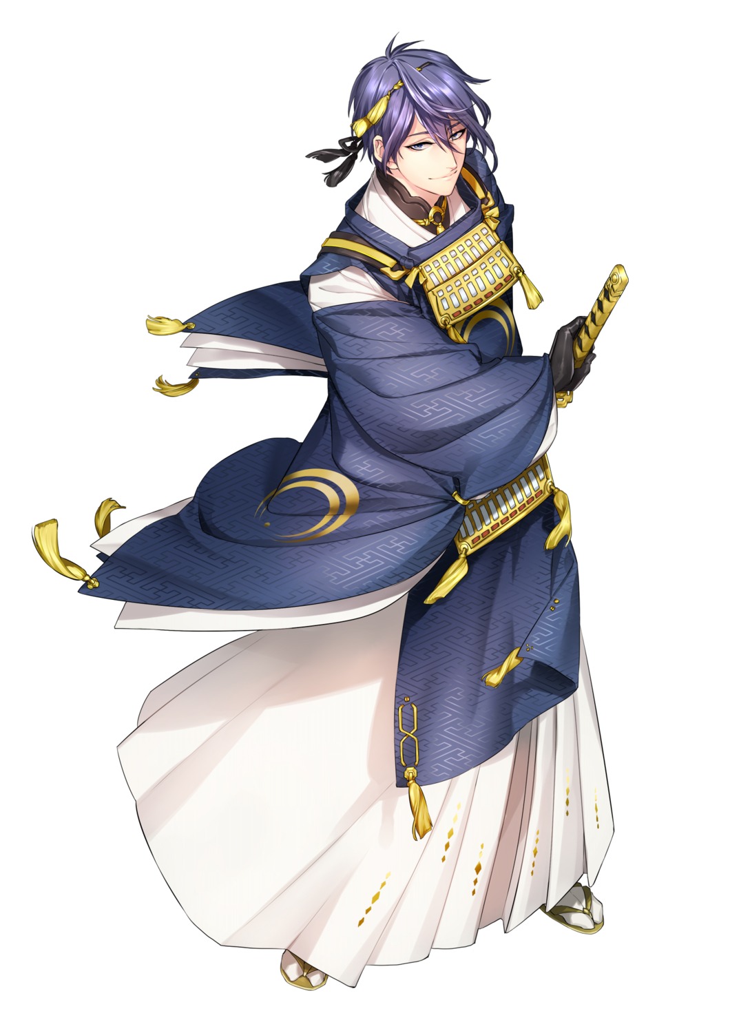 asian_clothes hokora_(n70) male mikazuki_munechika sword touken_ranbu