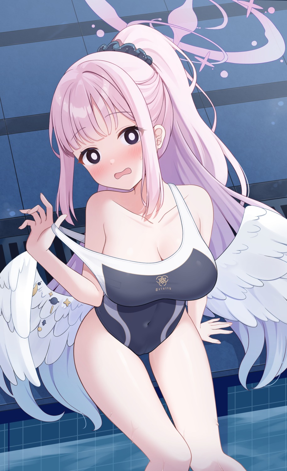 angel blue_archive futaba_kurumi misono_mika swimsuits wings