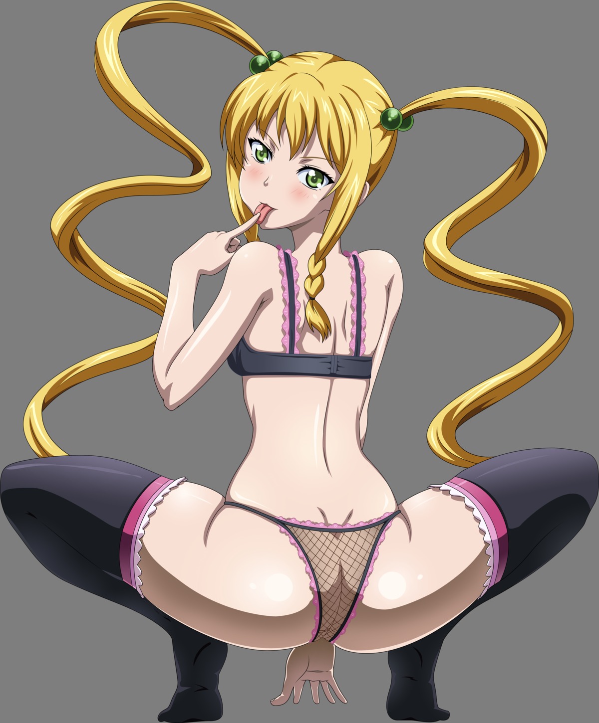 ass bra himegami_kodama lingerie maken-ki! pantsu thighhighs transparent_png vector_trace