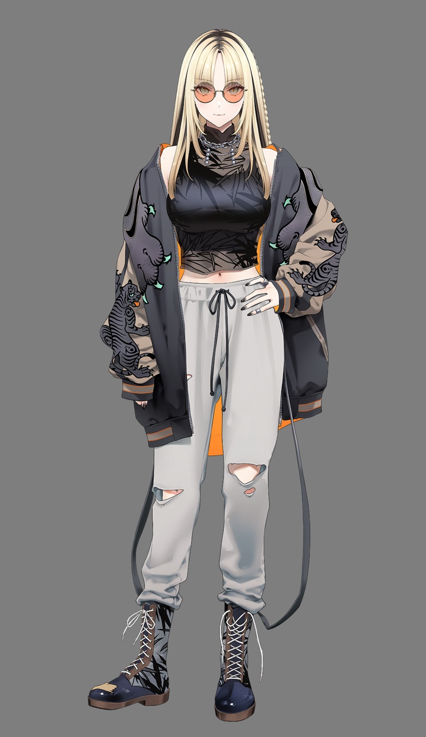 hololive hololive_dev_is koganei_niko megane see_through tetsukazu torn_clothes transparent_png