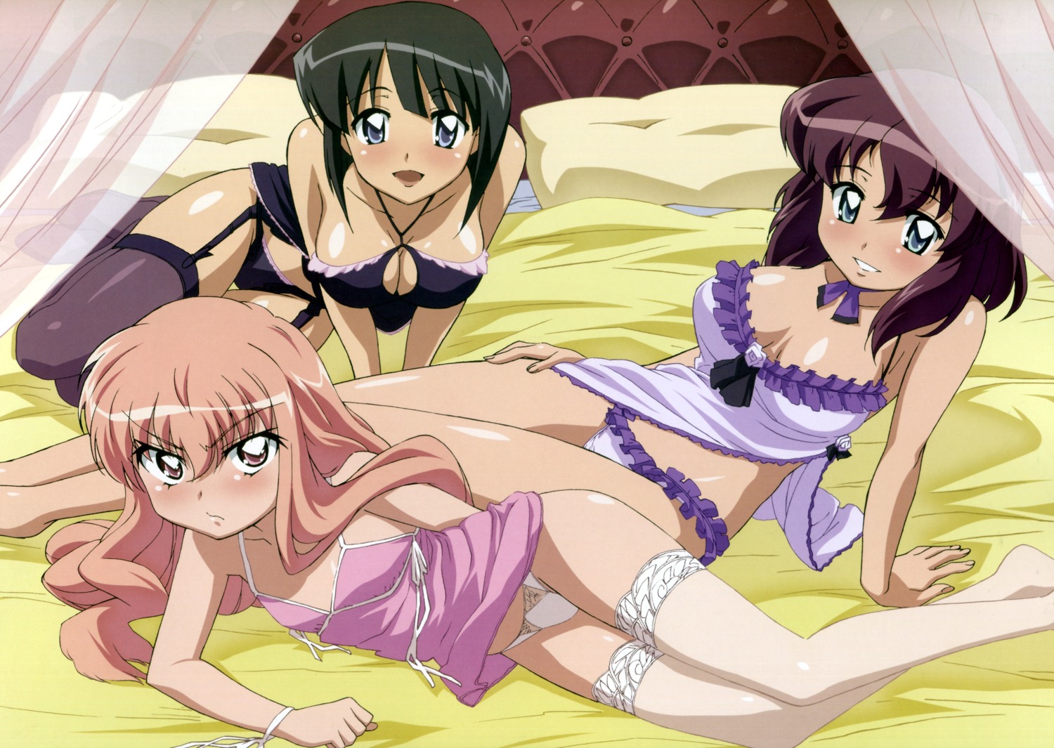 cleavage fujii_masahiro garter_belt henrietta lingerie loli louise pantsu siesta stockings thighhighs zero_no_tsukaima