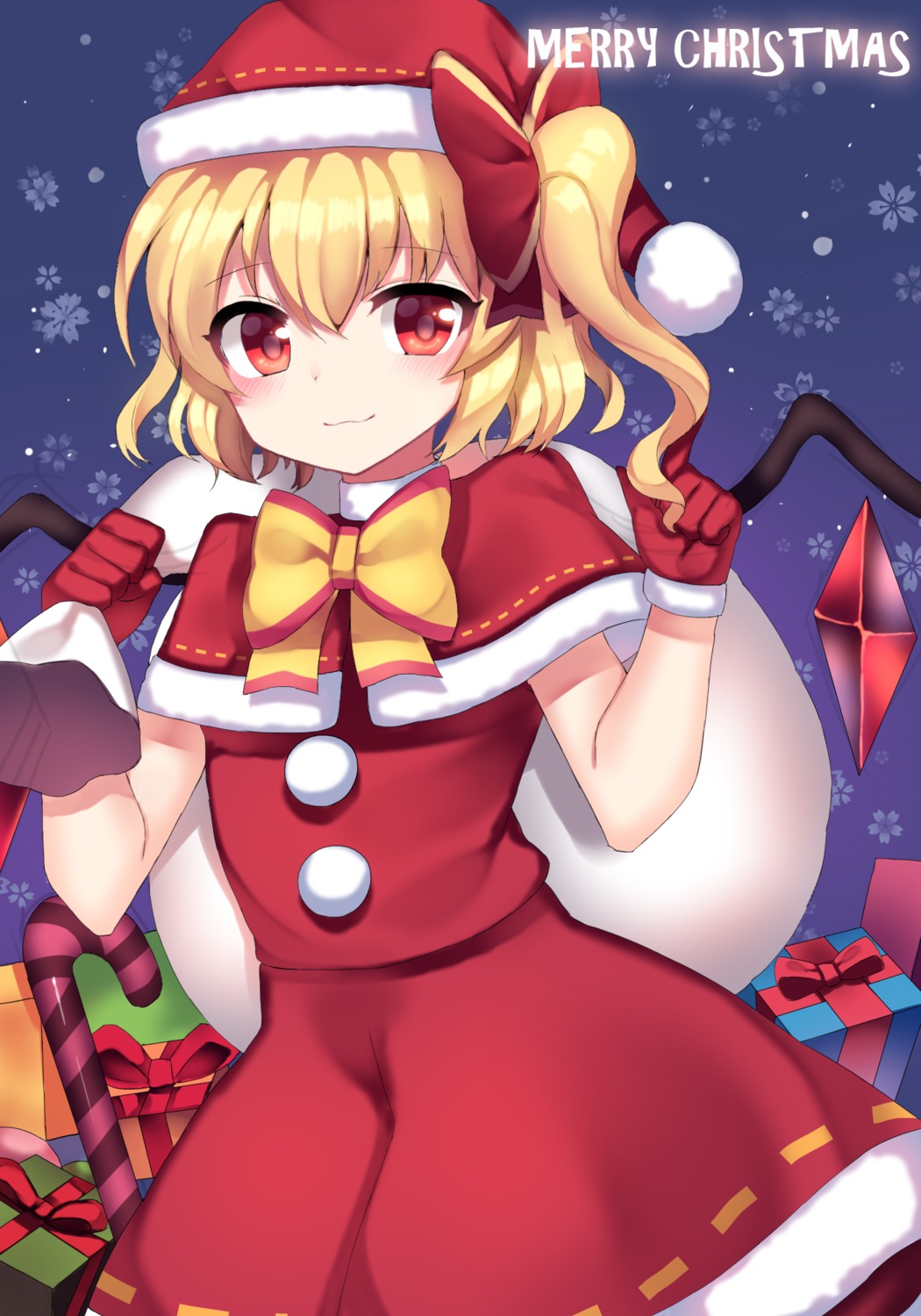 christmas dress flandre_scarlet papo touhou wings