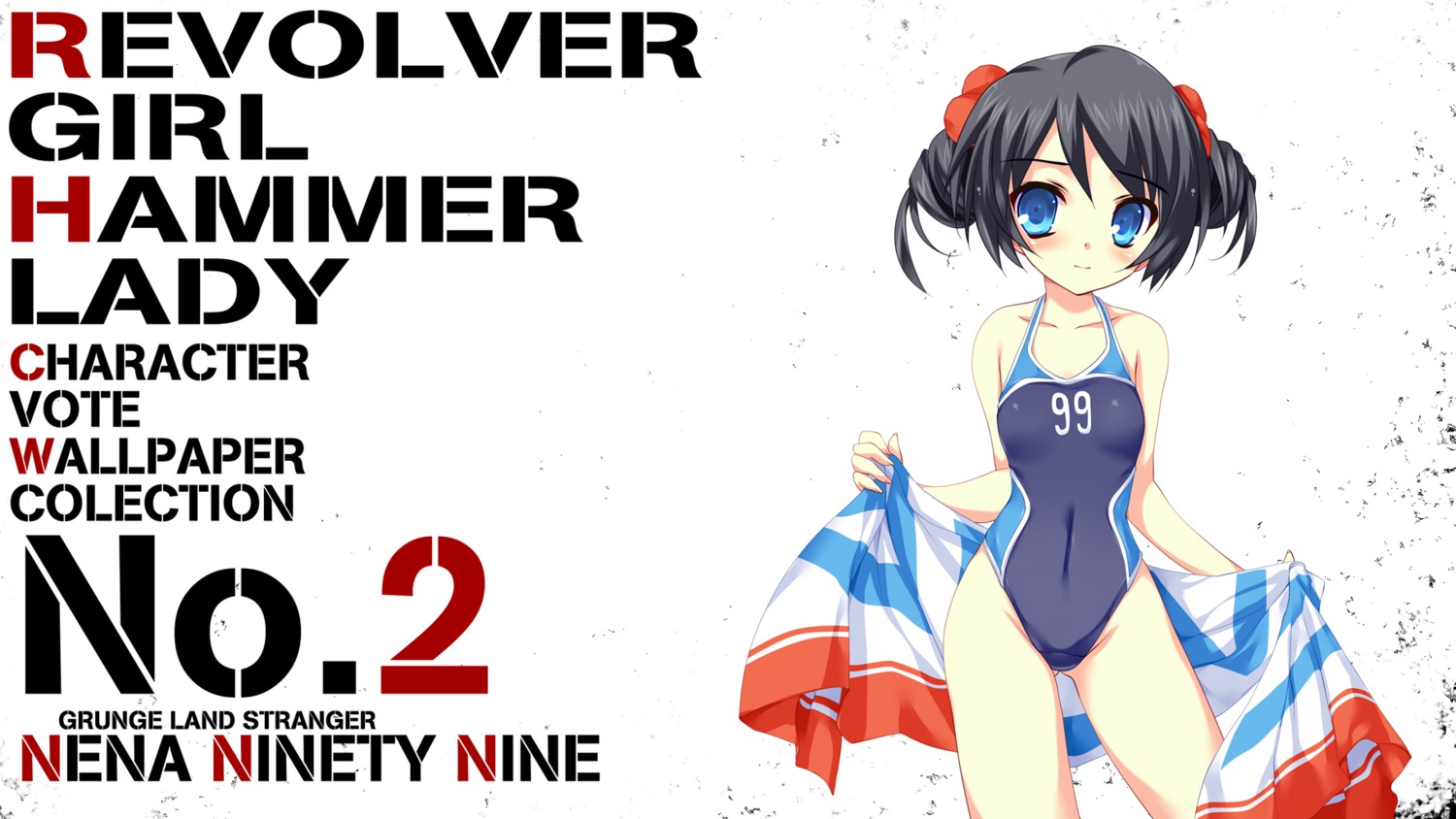 kai_(company) revolver_girl_hammer_lady shimesaba_kohada swimsuits wallpaper