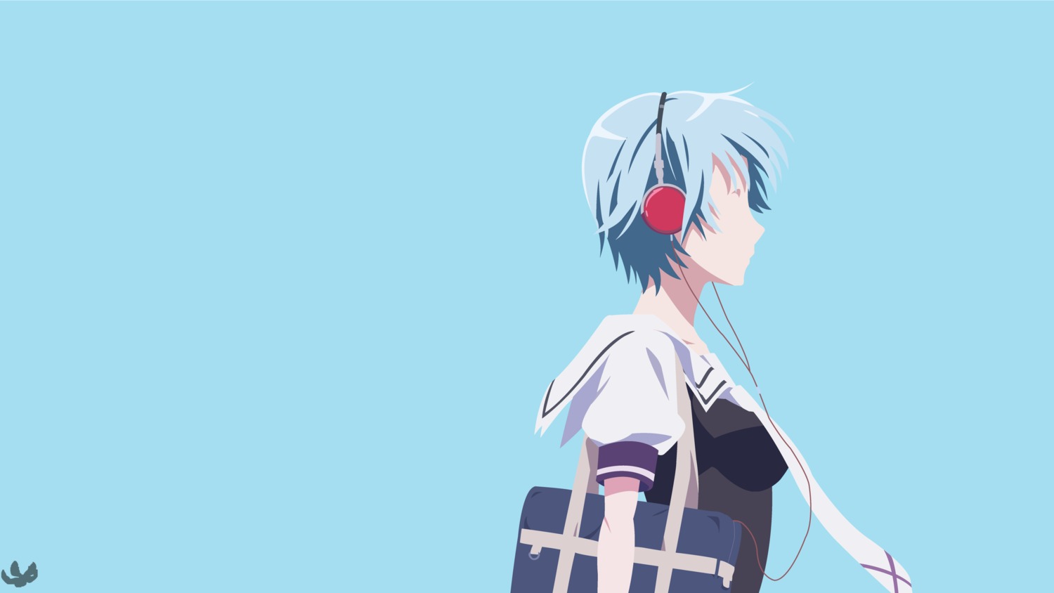 akitsuki_fuuka fuuka headphones seifuku tagme wallpaper