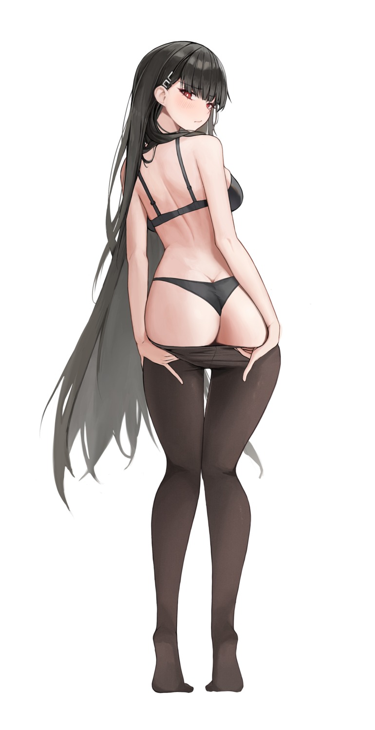 ass blue_archive bra pantsu pantyhose soriham thong tsukatsuki_rio undressing