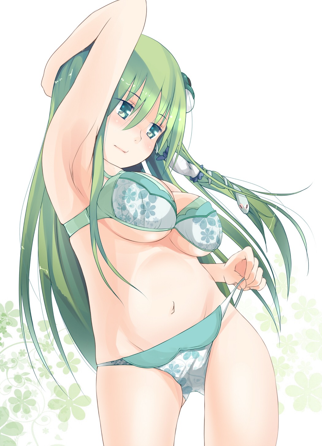 bra haine kochiya_sanae pantsu touhou underboob