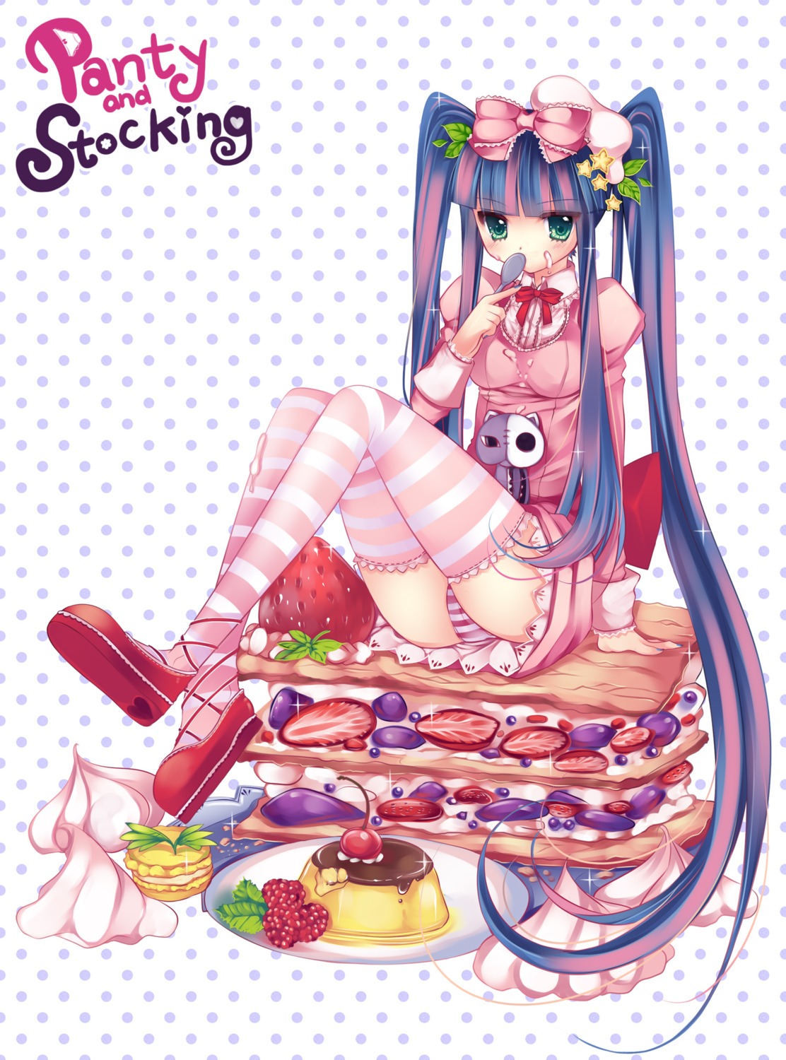 pantsu panty_&_stocking_with_garterbelt shimapan stocking thighhighs usagihime