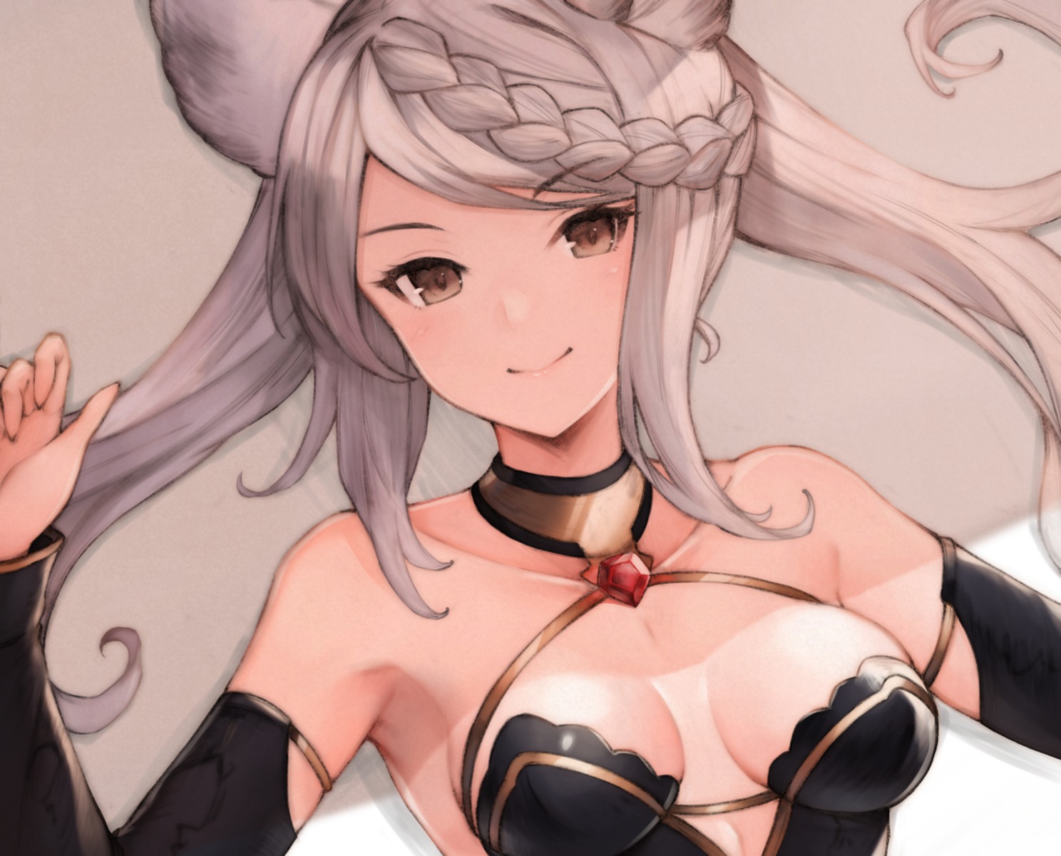 animal_ears cleavage fraux granblue_fantasy koretsuki_azuma no_bra