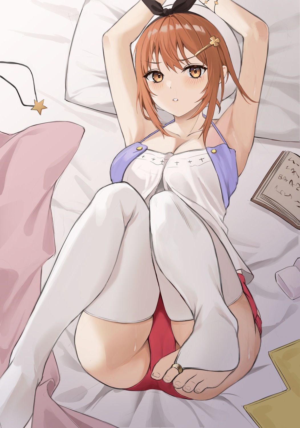 atelier atelier_ryza cameltoe cleavage feet nacho_(nacho_1103) reisalin_stout thighhighs