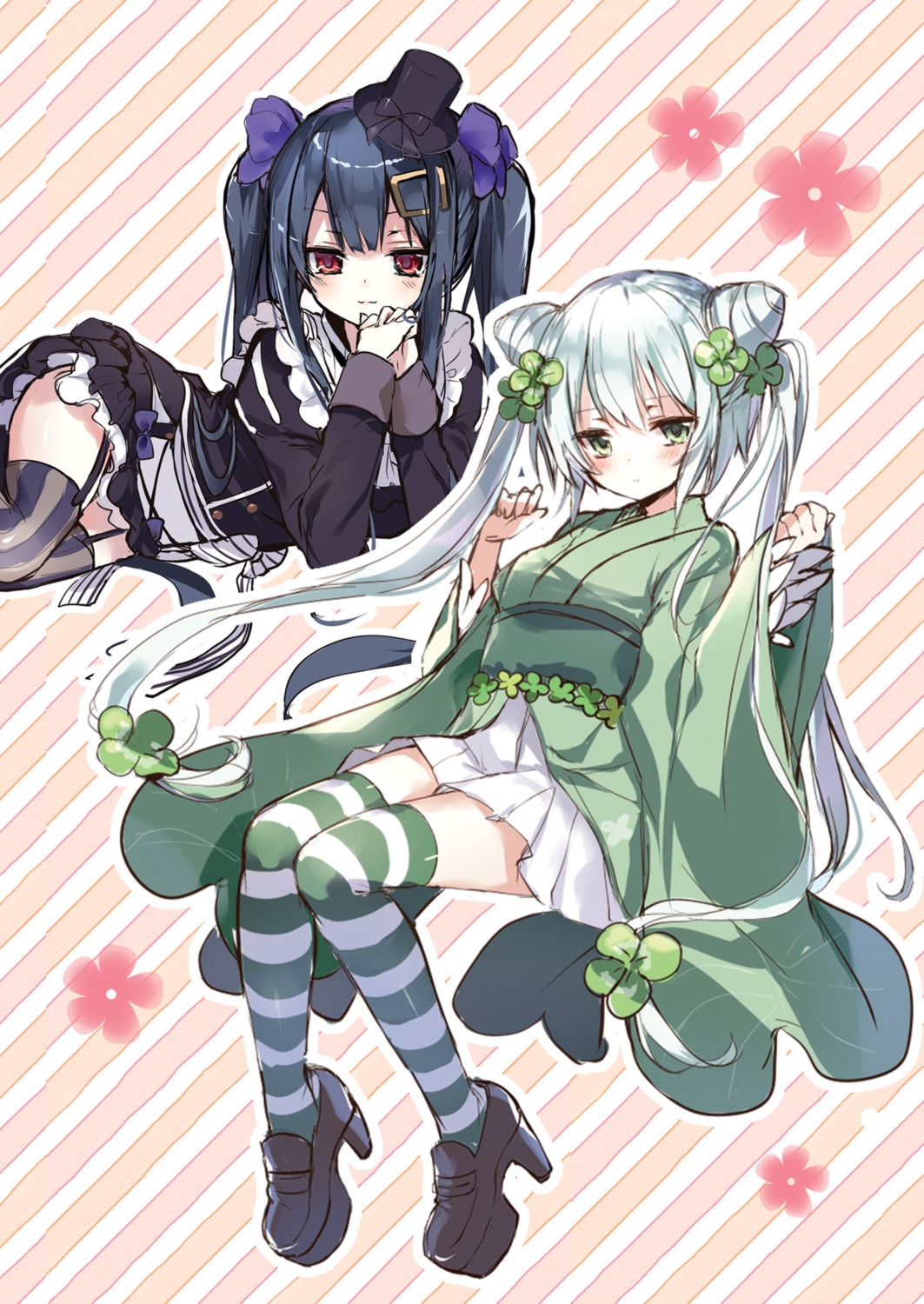 emia_(castilla) flower_knight_girl gothic_lolita heels kasuteranosuzu lolita_fashion stockings thighhighs wa_lolita