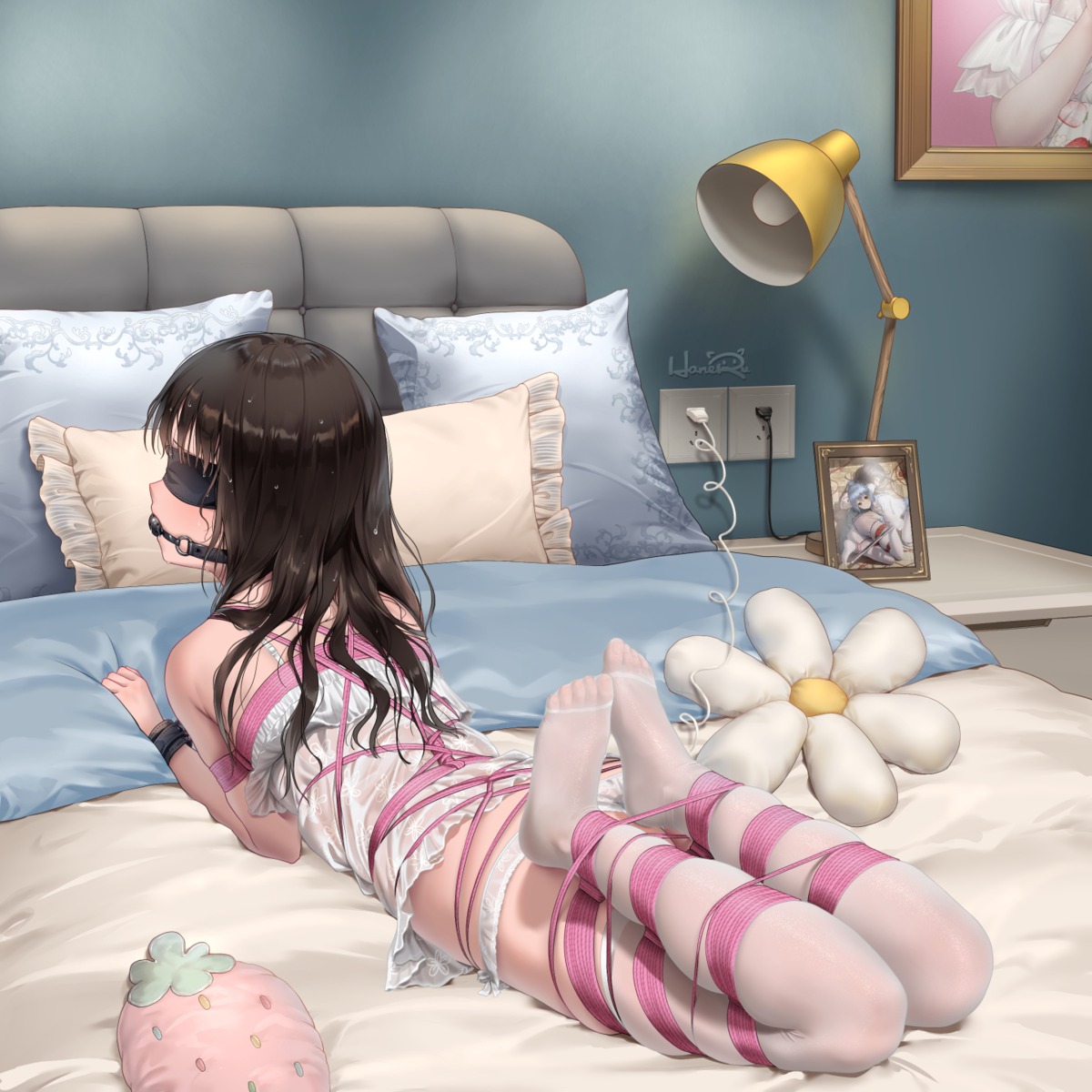 bondage feet haneru himino_seika lingerie pantsu see_through thighhighs