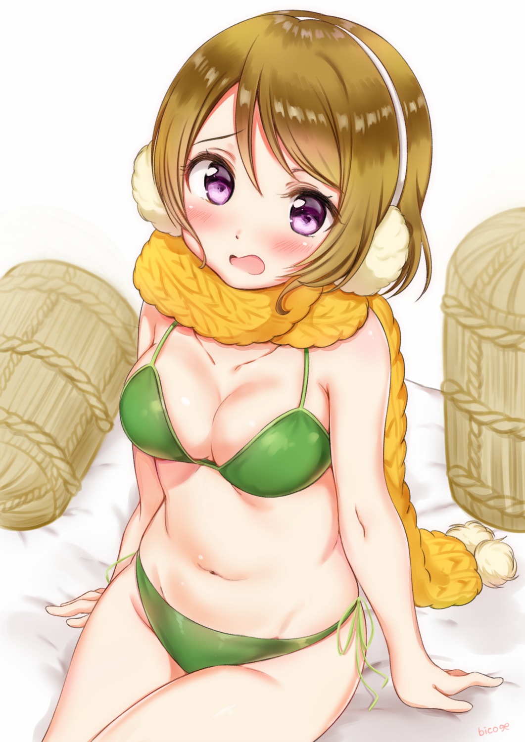 bicoris bikini cleavage koizumi_hanayo love_live! swimsuits