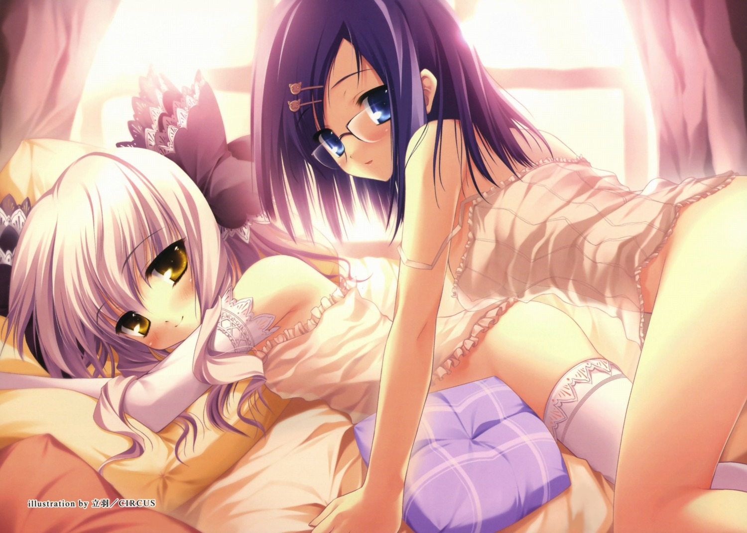 da_capo_(series) da_capo_ii erect_nipples lingerie megane nopan sawai_maya tateha thighhighs yukimura_anzu