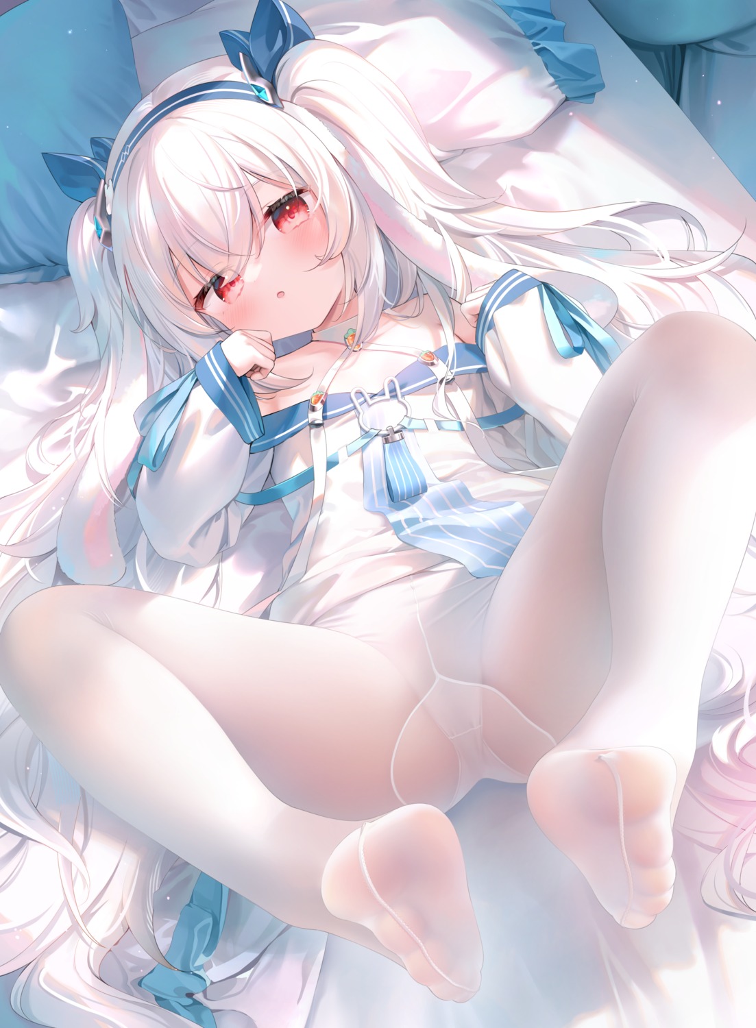 azur_lane chen_bin feet laffey_(azur_lane) loli pantsu pantyhose skirt_lift