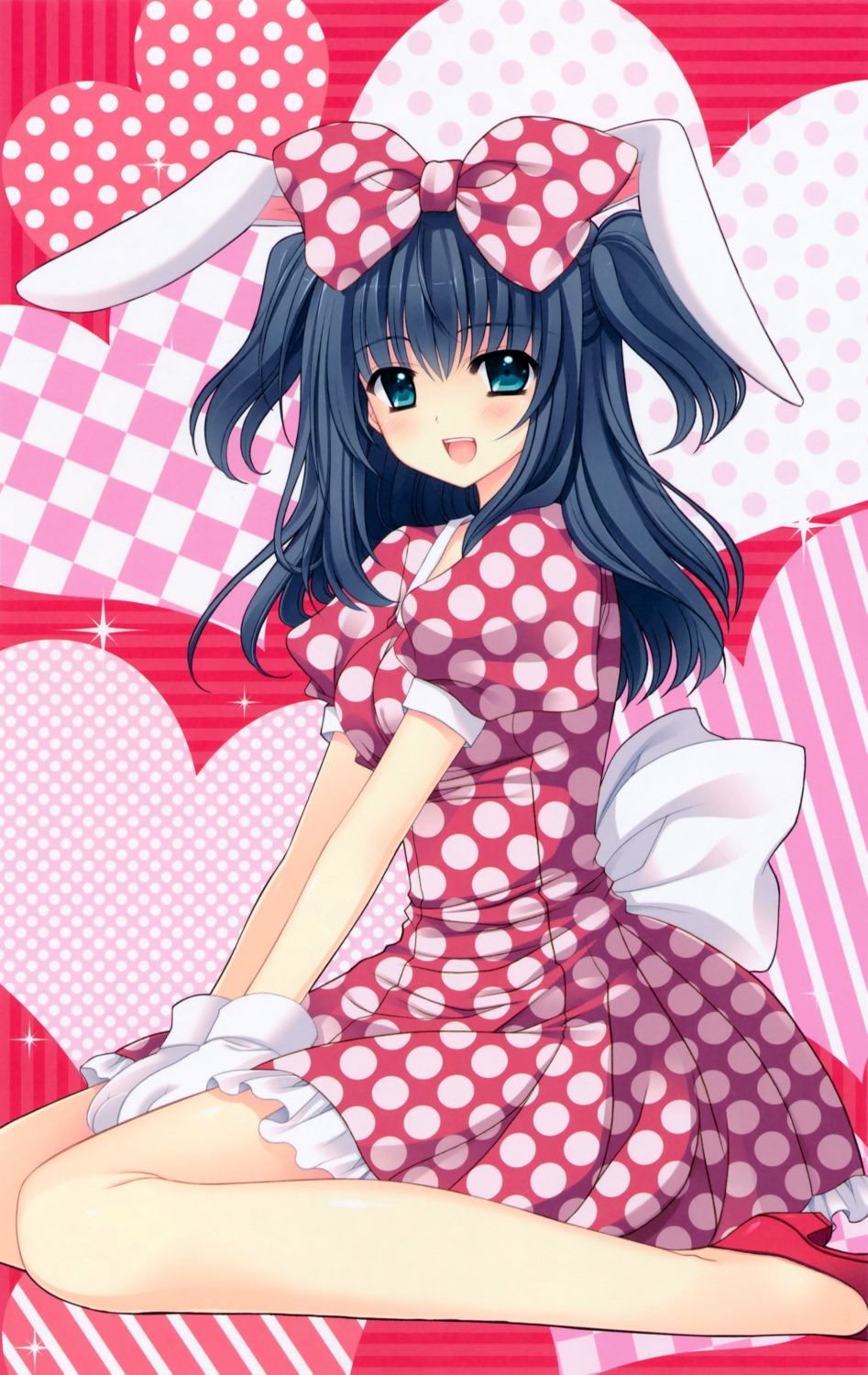 animal_ears bunny_ears dress heels lolita_fashion nishimata_aoi really_really shuffle yae_sakura