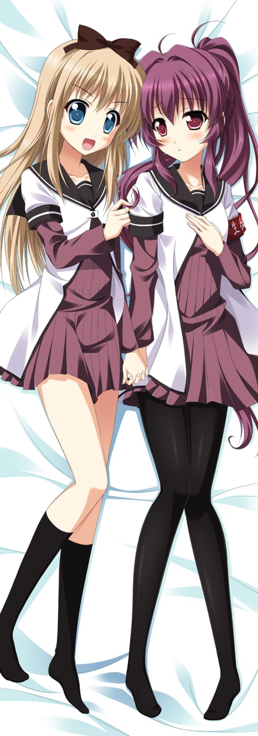 endori pantyhose seifuku sugiura_ayano toshinou_kyouko yuru_yuri