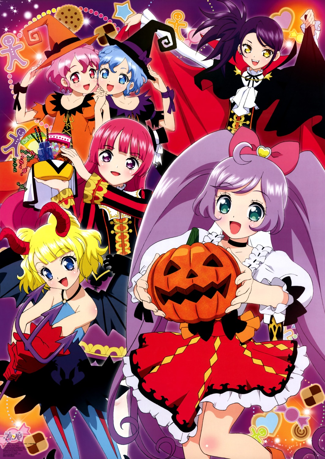 dorothy_west dress halloween hara_shouji horns houjou_sophie leona_west manaka_lala minami_mirei pantyhose pretty_series pripara toudou_shion weapon witch