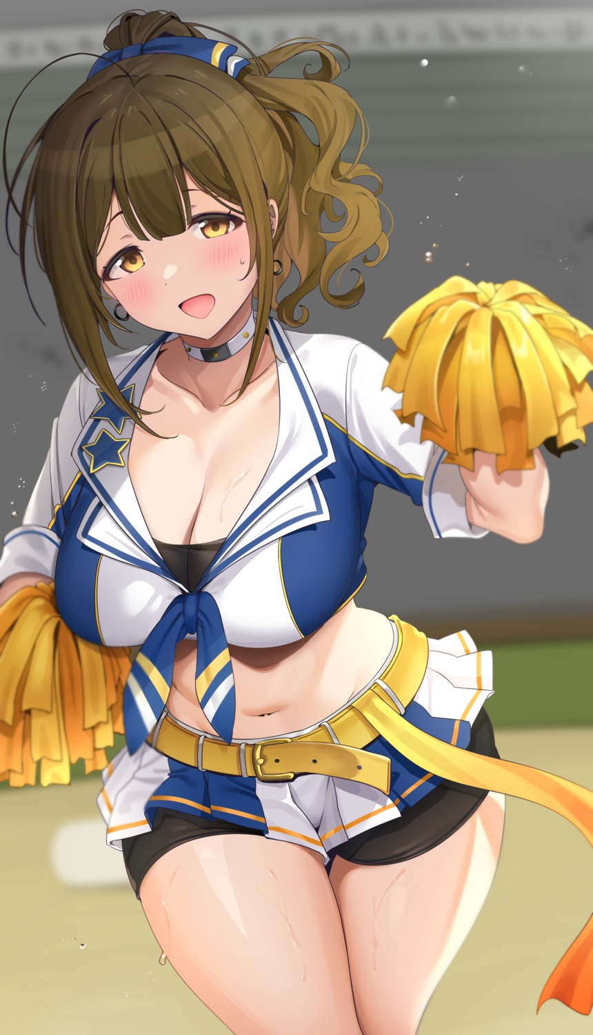 cheerleader cleavage kuwayama_chiyuki tem10 the_idolm@ster the_idolm@ster_shiny_colors